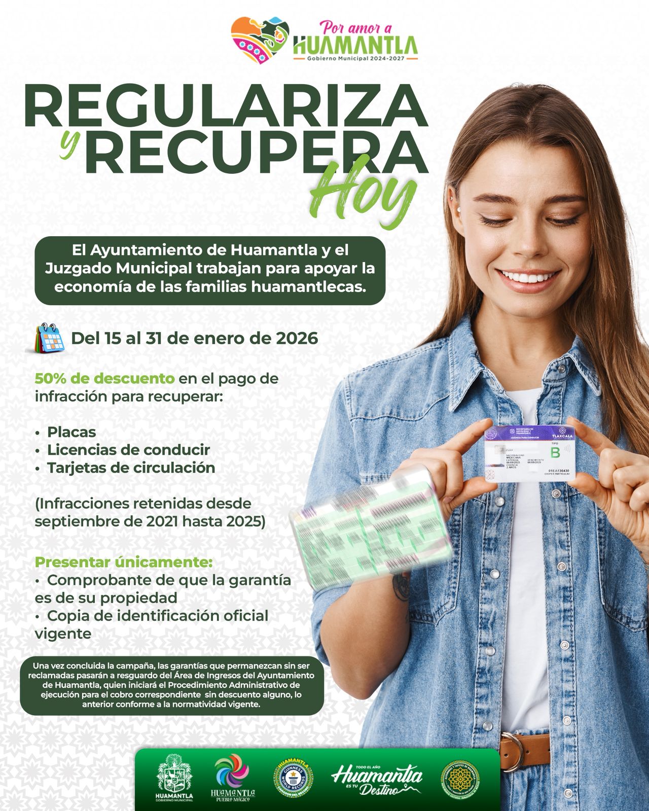 Ayuntamiento de Huamantla lanza la campaña 'Regulariza y Recupera Hoy'